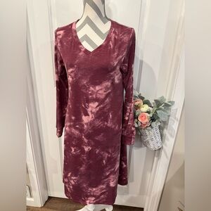 LulaRoe Elegant Tie-Dye Long Sleeve Emily Dress